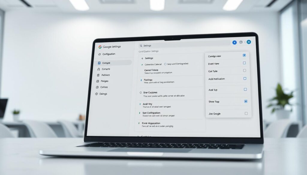 configuração do Google Calendar