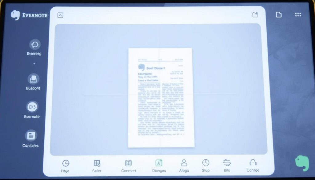 Evernote Scannable interface do usuário Evernote Scannable interface do usuário