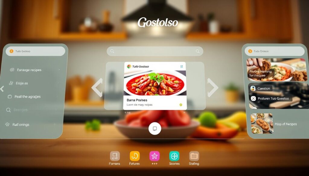 Tudo Gostoso app interface Tudo Gostoso app interface