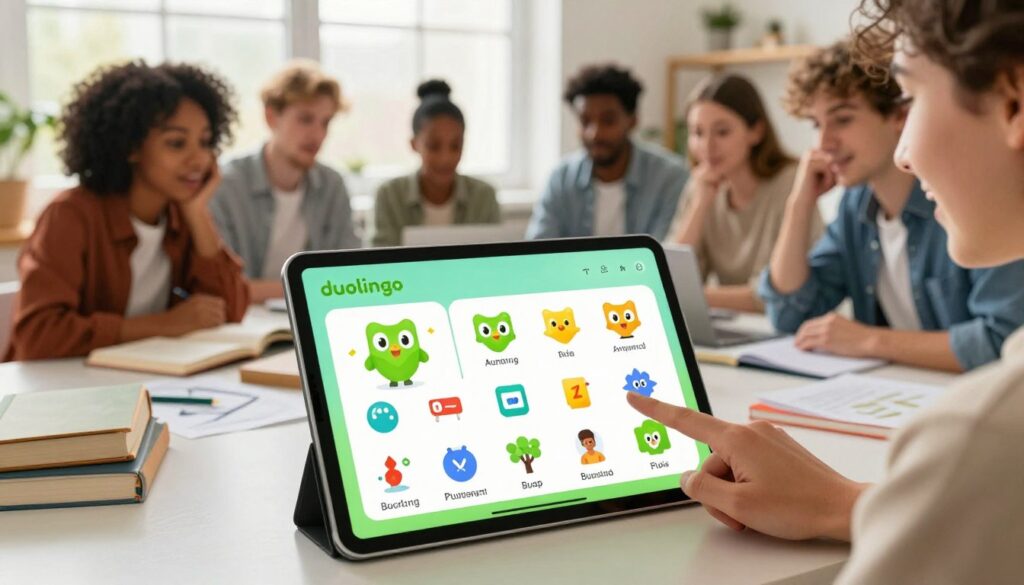 Explorando a interface e as mecânicas do Duolingo Explorando a interface e as mecânicas do Duolingo