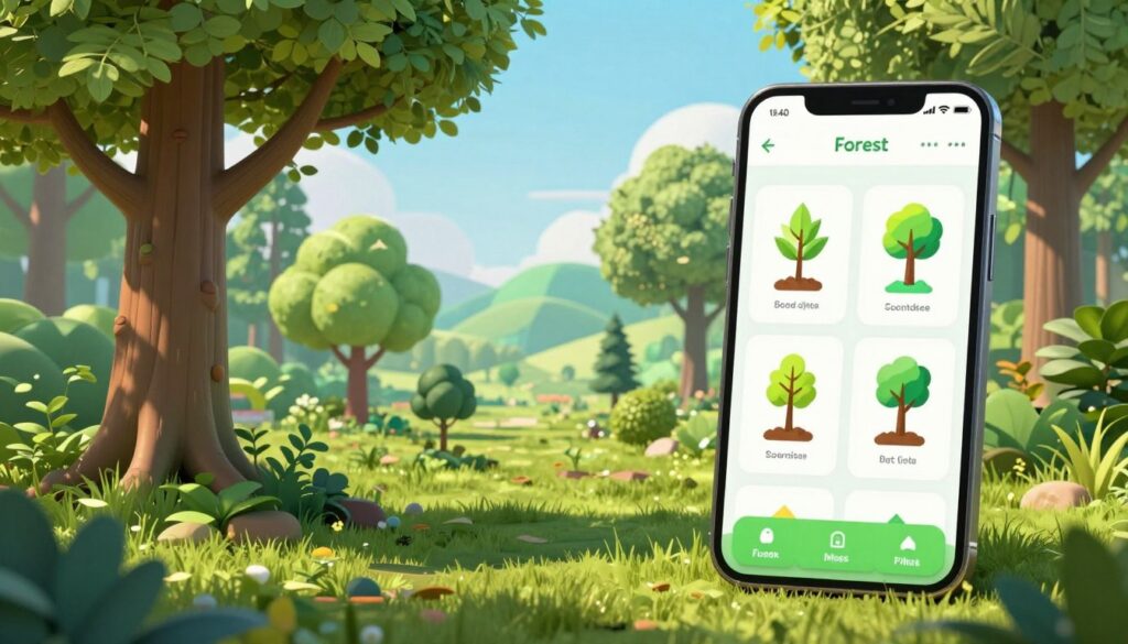 app Forest e foco virtual