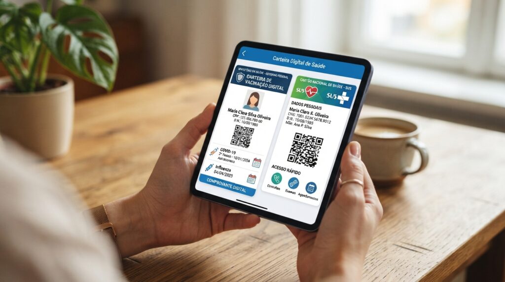 carteira vacinação digital e cartão SUS digital